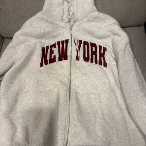 Gray New York Hoodie